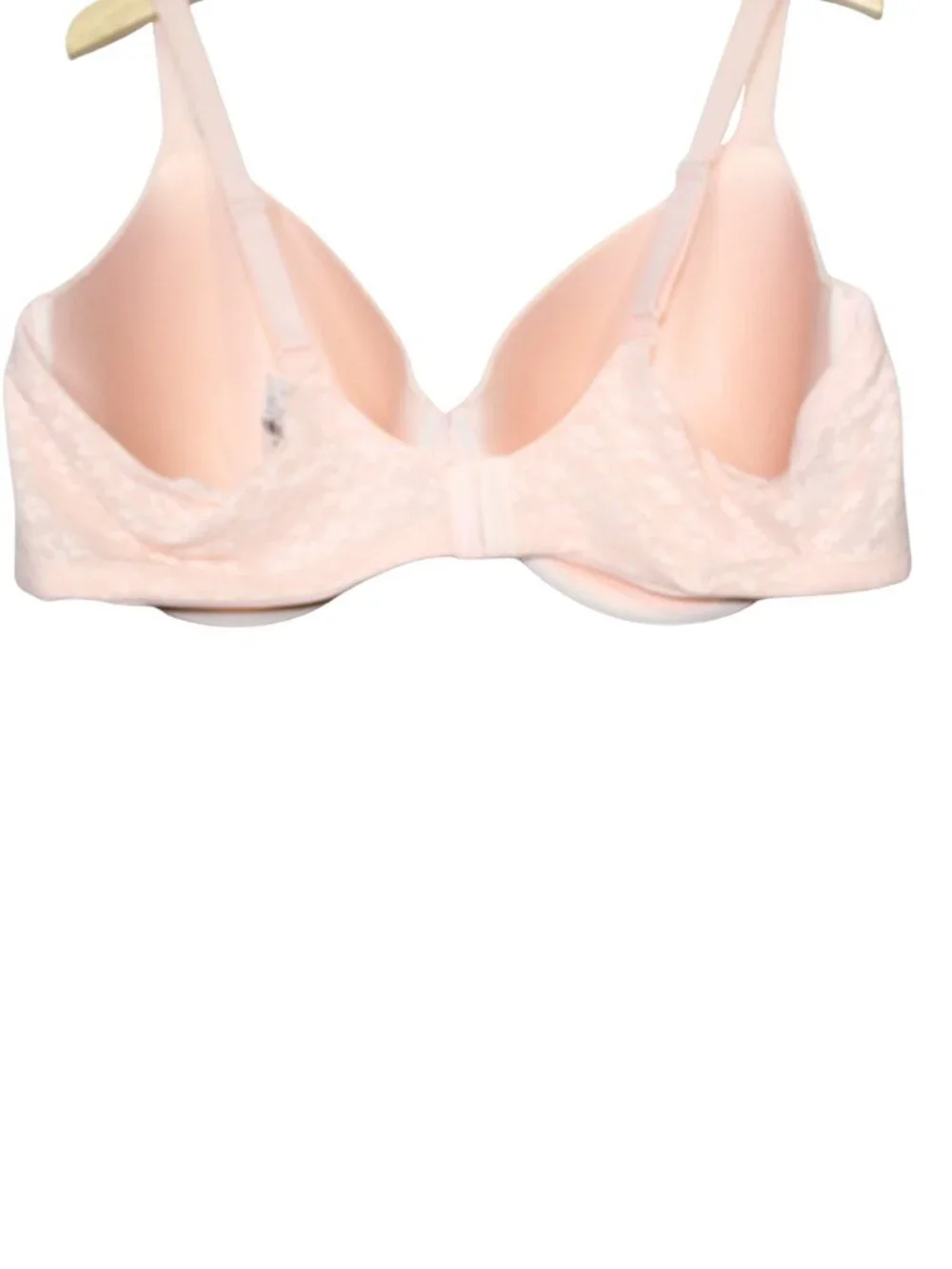 Old Navy women's bra size 46DD pink lace underwire lined three hook band